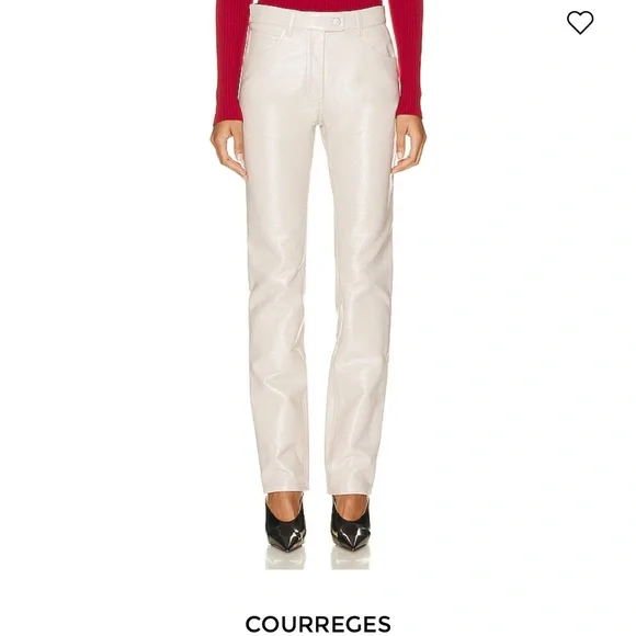 Courreges 5 pocket vinyl coated pants size 38 FR